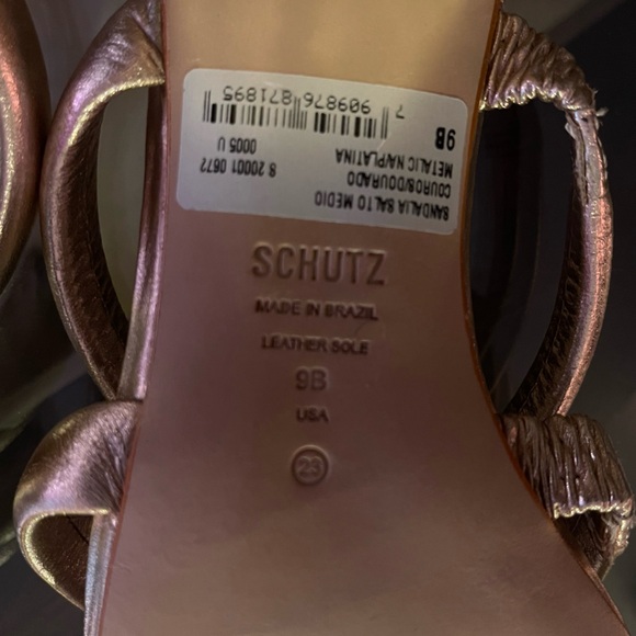 Schutz Metallic Sandals - Picture 4 of 4